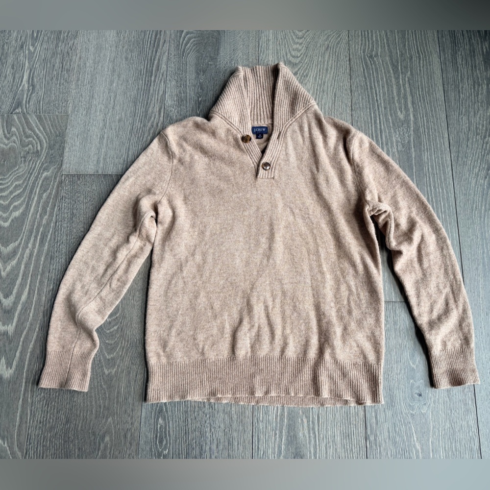 J.Crew Factory Shawl Collar Sweater in Supersoft Lambswool Blend